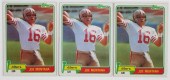 (3) 1981 TOPPS JOE MONTANA #21