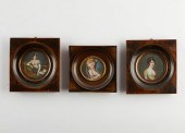 3 19TH C. FRENCH PORTRAIT MINI