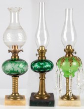 (3) 19TH CENTURY OIL LAMPS Dee