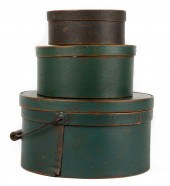 (3) 19TH CENTURY PAINTED PANTR