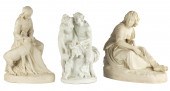 (3) 19TH CENTURY PARIAN BISQUE