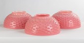 (3) 19TH CENTURY PINK HOBNAIL