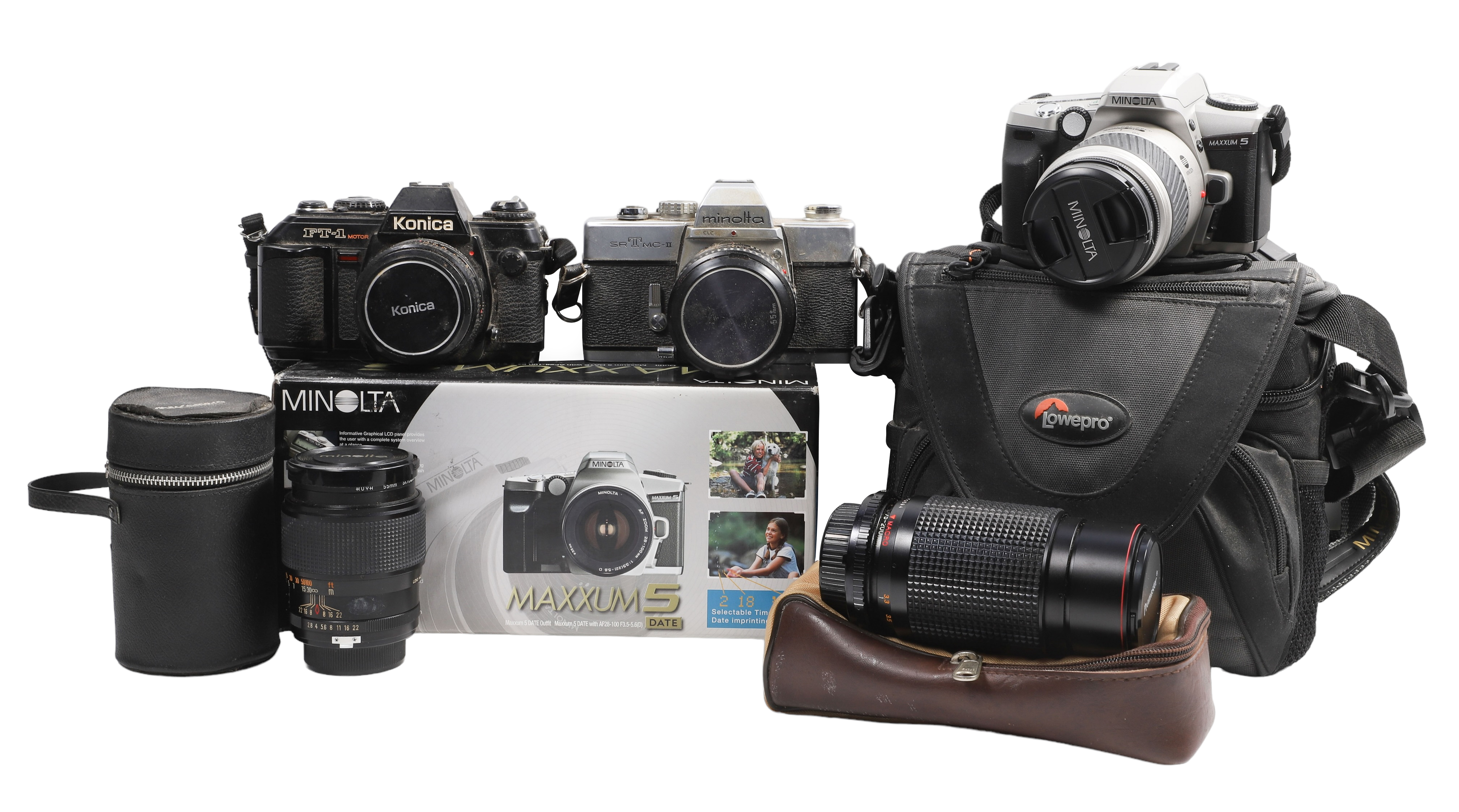 (3) 35mm cameras & accessories, c/o