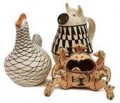 (3) ACOMA POTTERY, JESSIE GARC