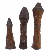 (3) AFRICAN BONE CARVINGS Fert