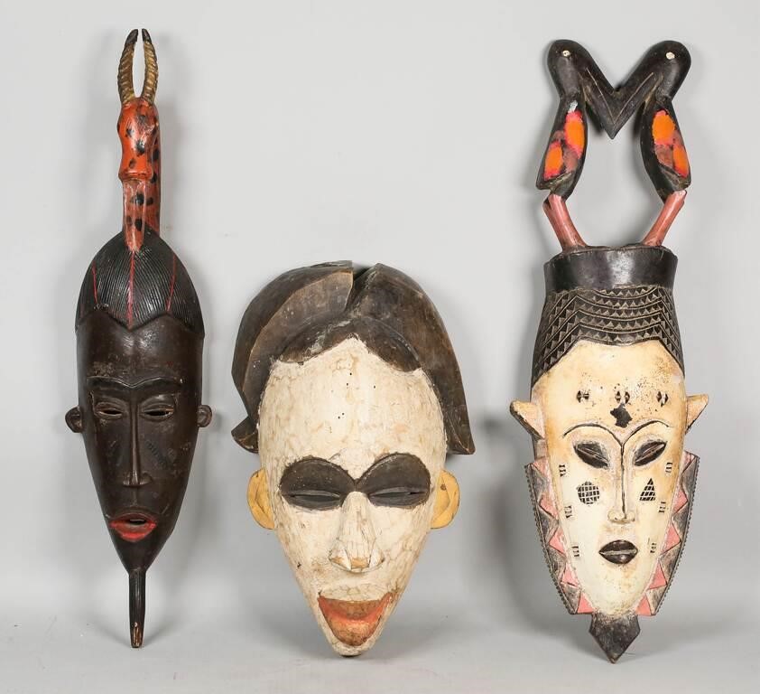 3 AFRICAN MASKS3 Harvest masks from
