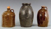 3 ALKALINE STONEWARE FORMS, AT