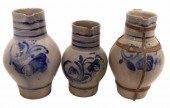 (3) ALSATIAN SALT GLAZED STONE