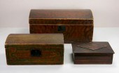 3 AMERICAN FOLK ART STORAGE CH