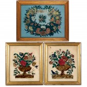 (3) AMERICAN FOLK REVERSE-GLAS