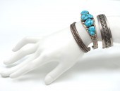 3 AMERICAN INDIAN SILVER CUFF