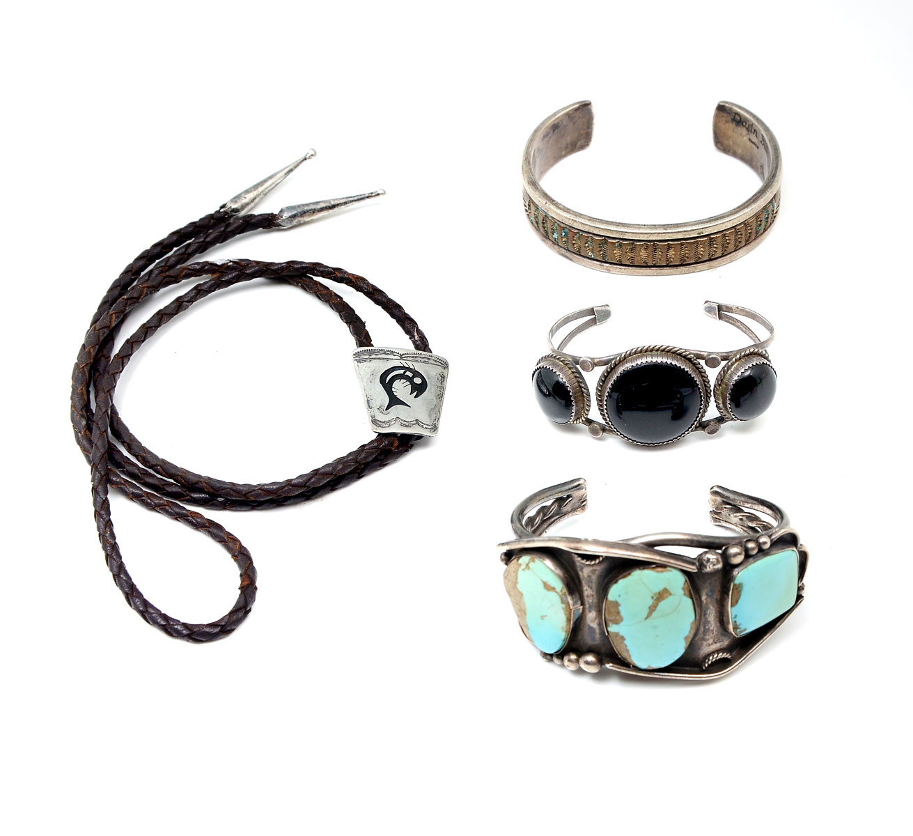 3 AMERICAN INDIAN STERLING CUFF
