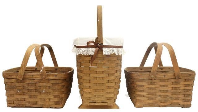 (3) AMERICAN LONGABERGER WOVEN
