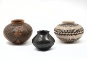 3 AMERICAN NATIVE INDIAN POTTE