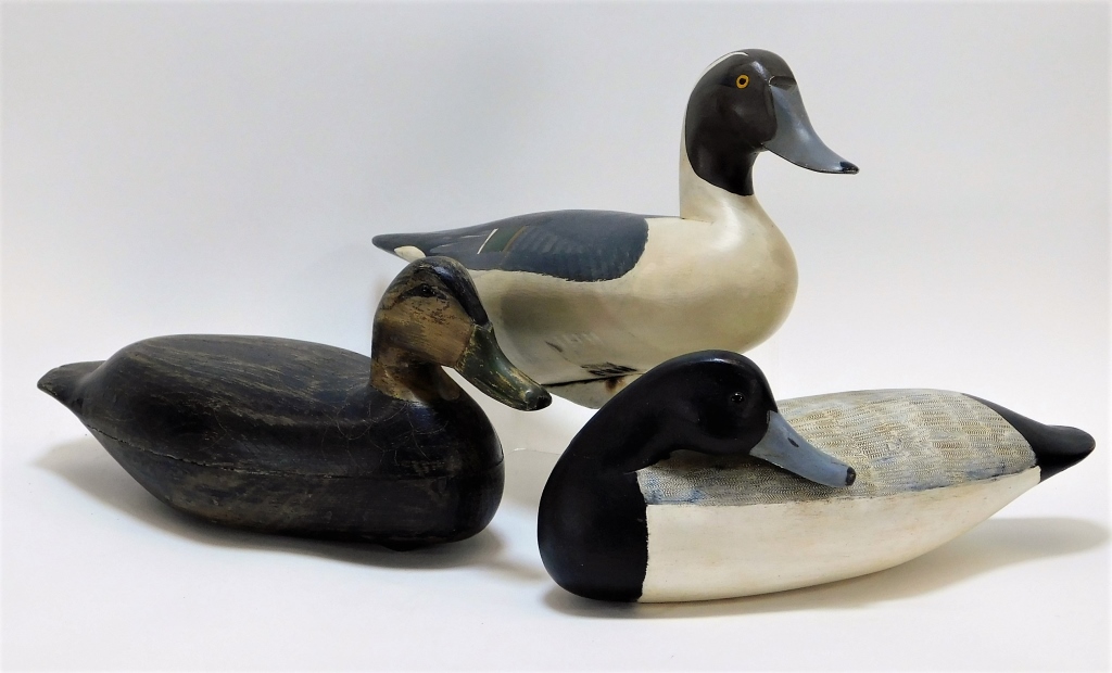 3 AMERICAN PAINTED CARVED WOOD DUCK