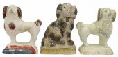 (3) AMERICAN PAINTED CHALKWARE