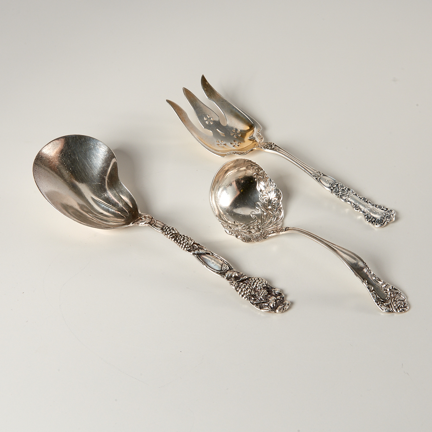 (3) AMERICAN SILVER SERVING