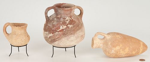3 ANCIENT ISRAELI CERAMIC VESSELS