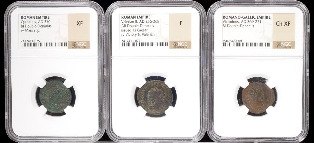 (3) ANCIENT ROMAN EMPIRE COINS