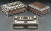 (3) Anglo-Indian ivory boxes i