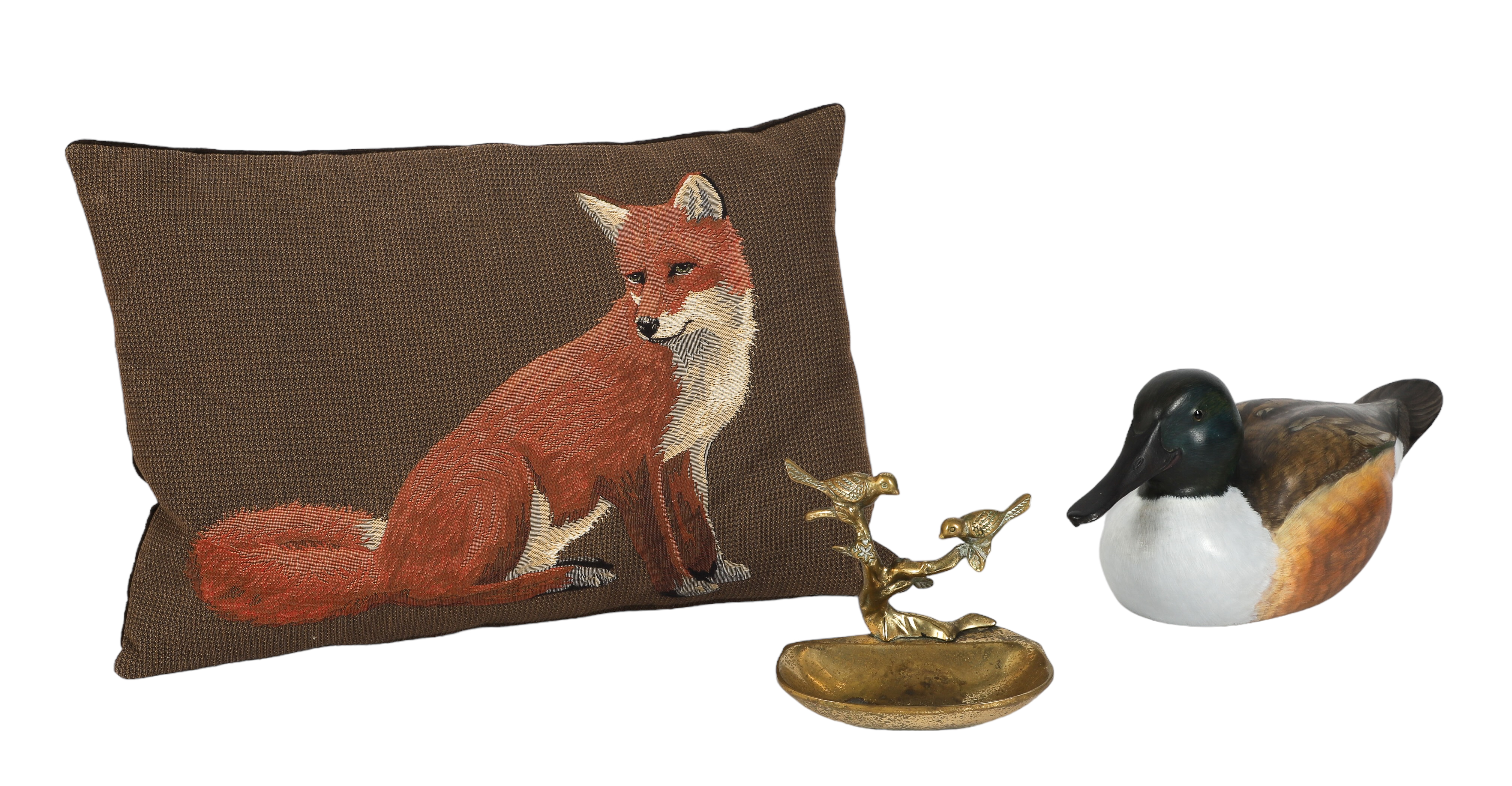 (3) Animal items, c/o carved wood