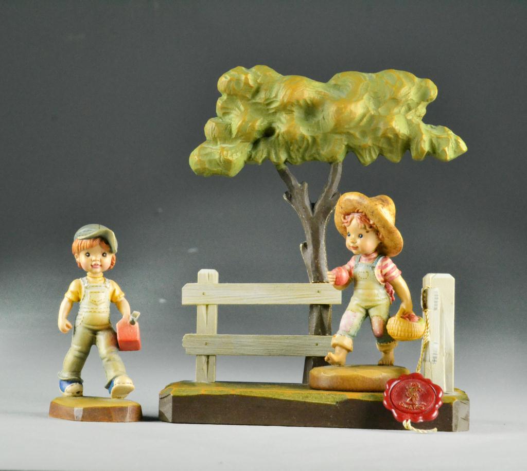 (3) Anri Carved Wooden