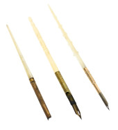 3 ANTIQUE 19TH C MOP & IVORY Q