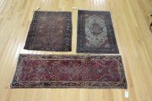3 ANTIQUE AND FINELY HAND KNOT