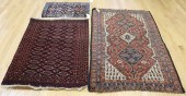 3 ANTIQUE AND FINELY HAND KNOT