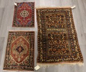 3 ANTIQUE AND FINELY HAND WOVE