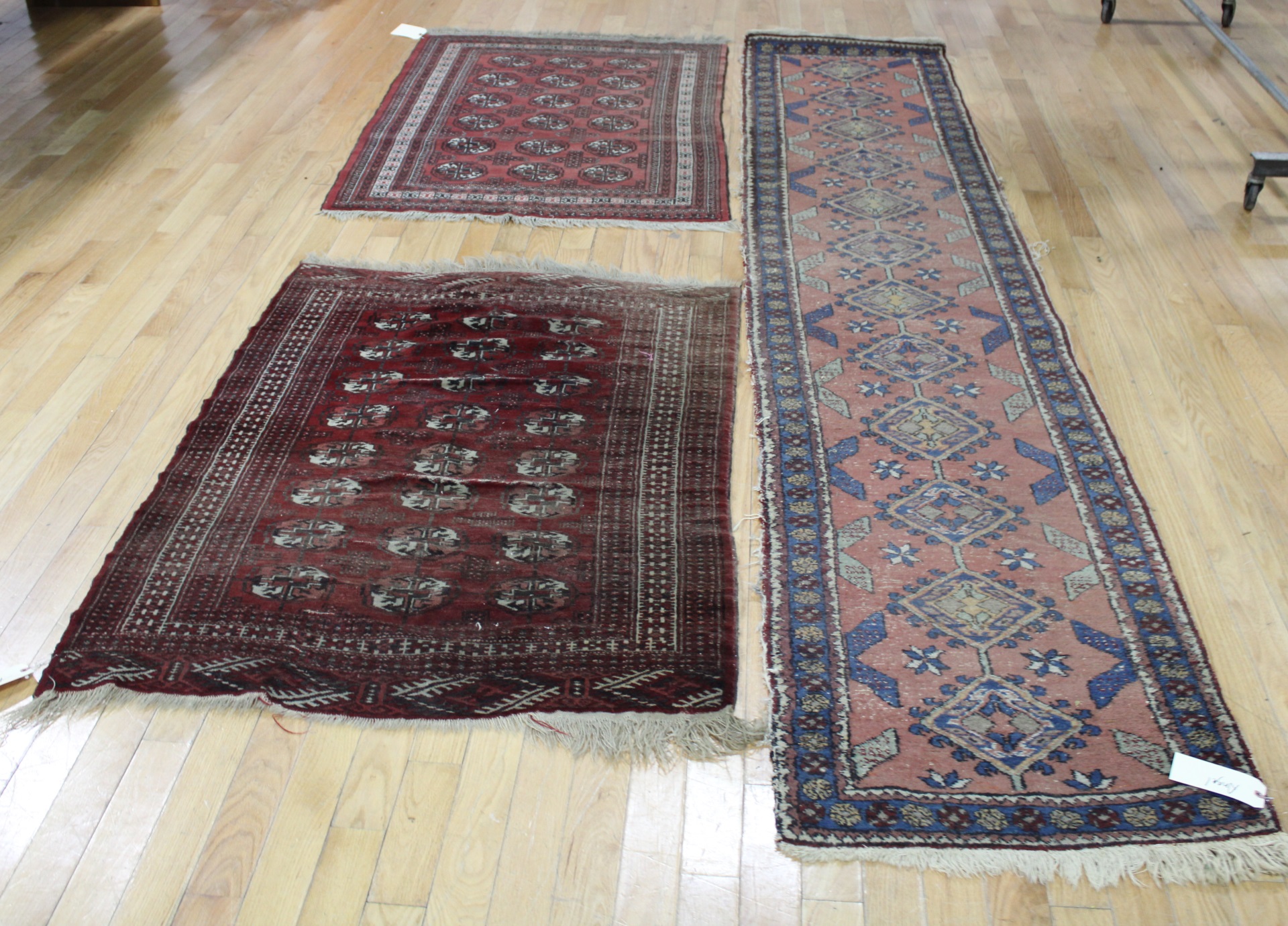 3 ANTIQUE AND FINELY HAND WOVEN