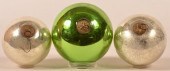 3 ANTIQUE BLOWN GLASS BALL FOR