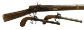 (3) ANTIQUE BOOT PISTOLS & CAM