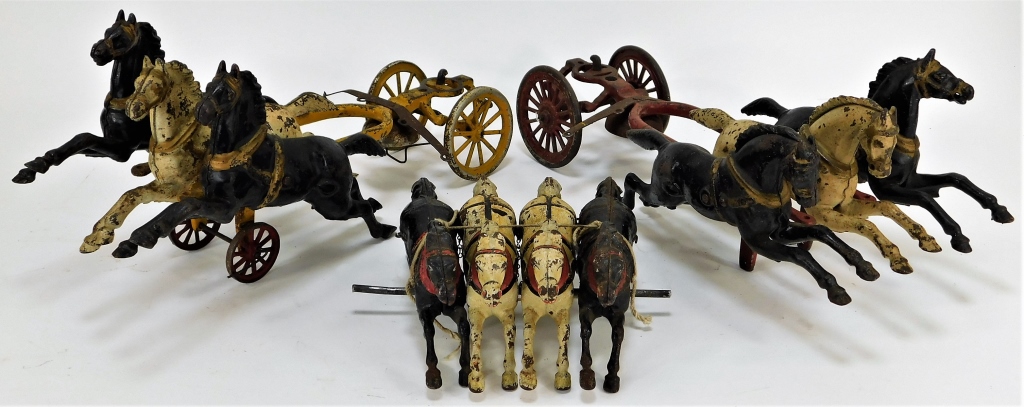 3 ANTIQUE CAST IRON HORSE