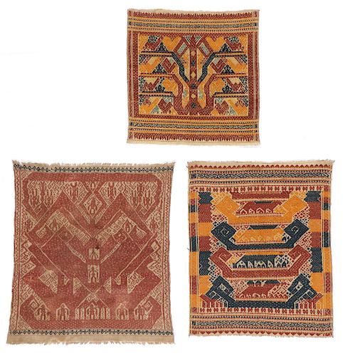 3 ANTIQUE CEREMONIAL TAMPAN