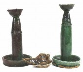 (3) ANTIQUE CHINESE GLAZED CER