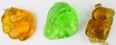 3 ANTIQUE CHINESE QUARTZ CARVE