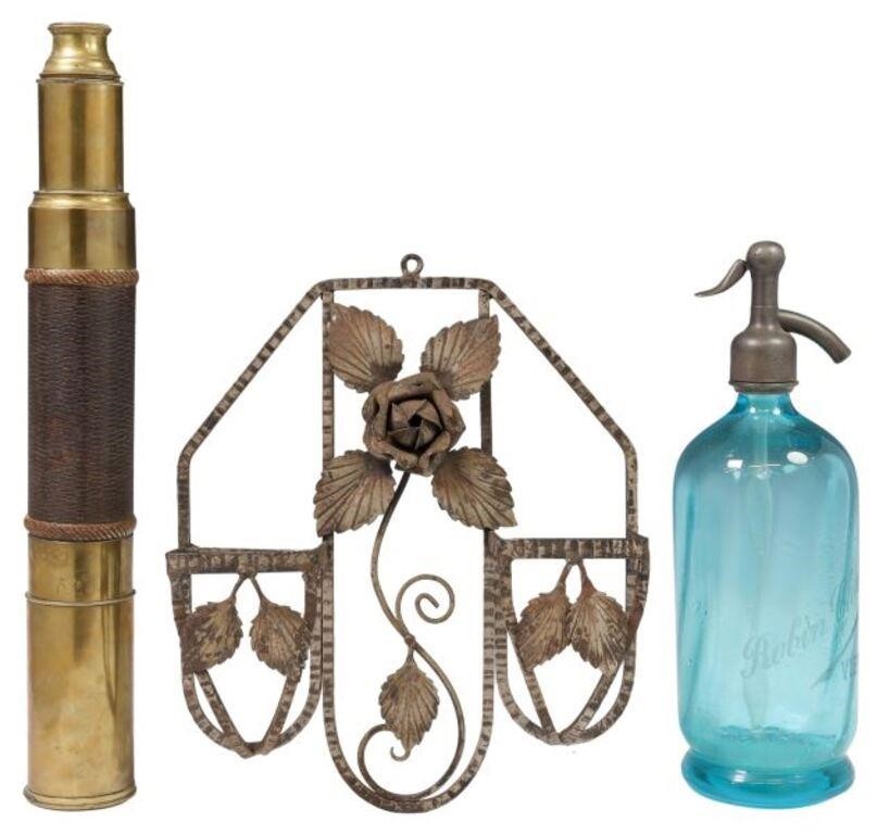 (3) ANTIQUE DISPLAY ITEMS, SIPHON