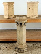 3 ANTIQUE ENGLISH CLAY CHIMNEY