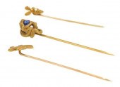 (3) ANTIQUE ESTATE 14KT GOLD F