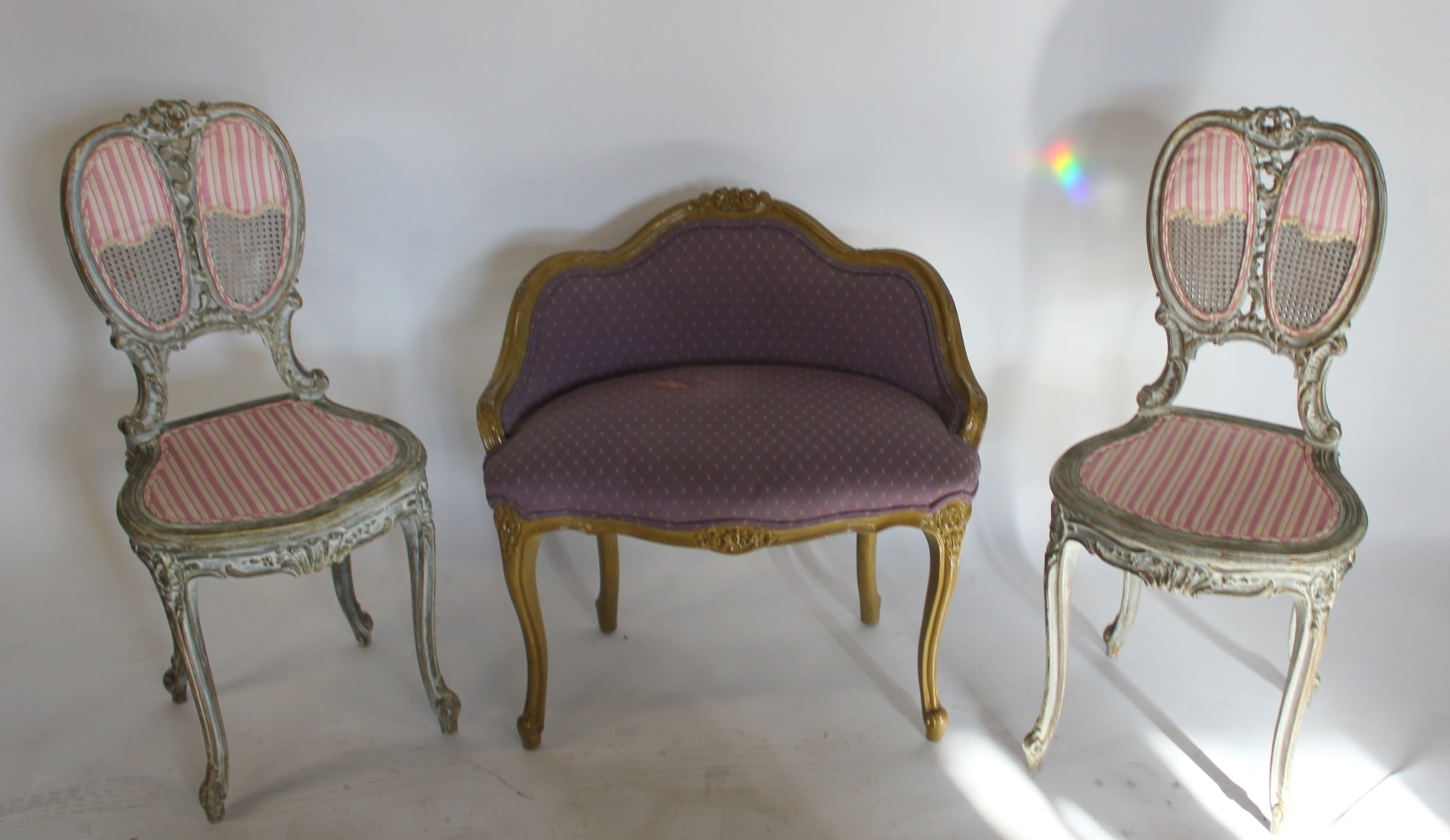 3 ANTIQUE FRENCH STYLE CHAIRS To
