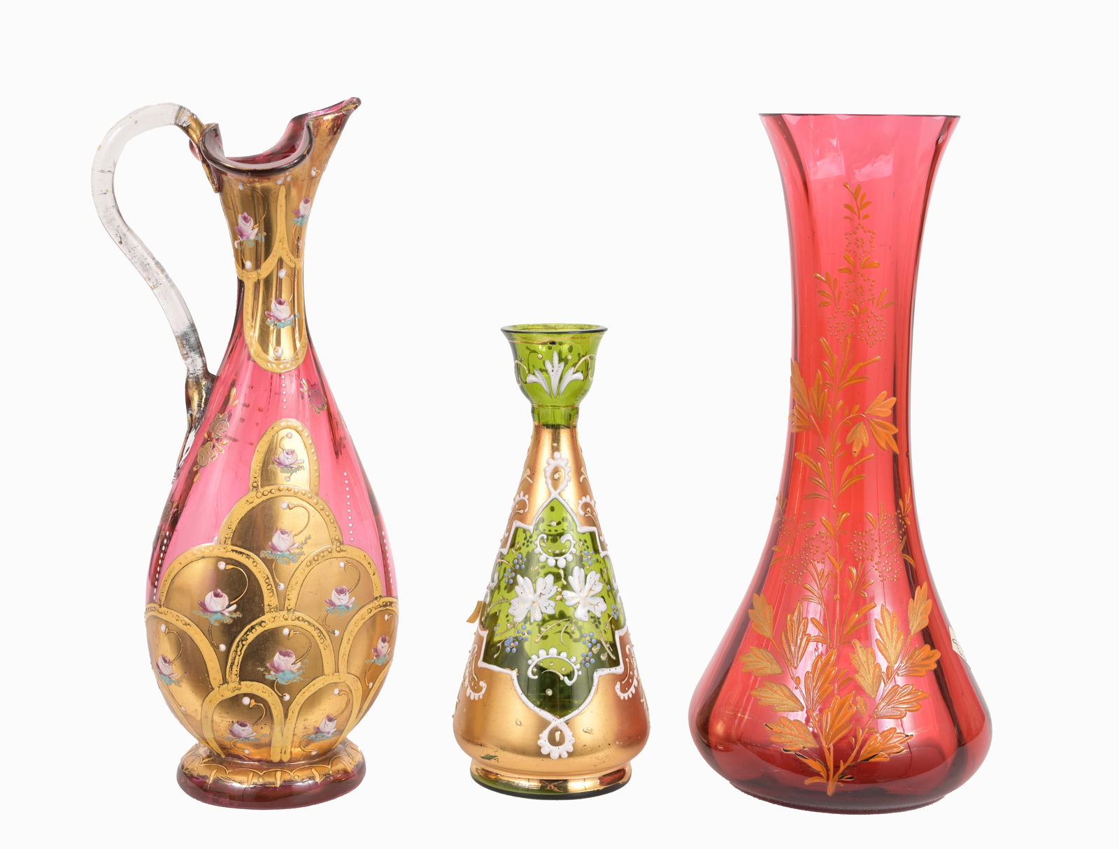 (3) ANTIQUE GLASS ARTICLES, TWO