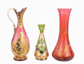 (3) ANTIQUE GLASS ARTICLES, TW