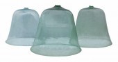 (3) ANTIQUE GLASS CLOCHE DOME