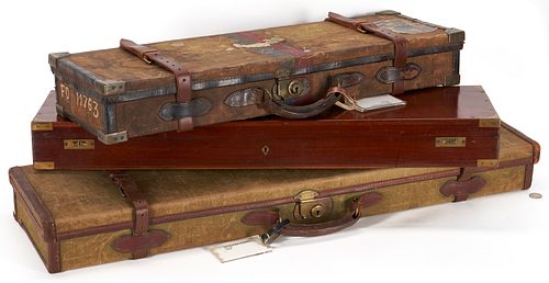 3 ANTIQUE GUN CASES INCL. WESTLEY