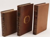 3 ANTIQUE LEATHER BOUND BOOKS