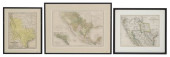 (3) ANTIQUE MAPS, TEXAS, CALIF