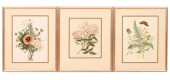 3 ANTIQUE MATCHING PRINTED & F