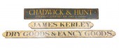 (3) ANTIQUE PAINTED WOOD ADVER