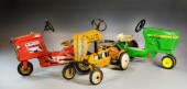 (3) Antique Pedal Car Tractors